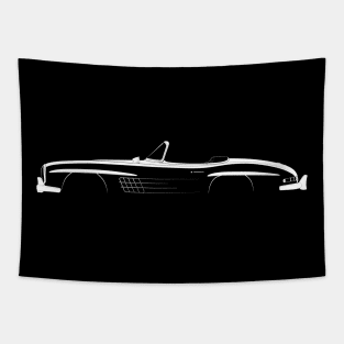 Mercedes-Benz 300 SL Roadster Silhouette Tapestry