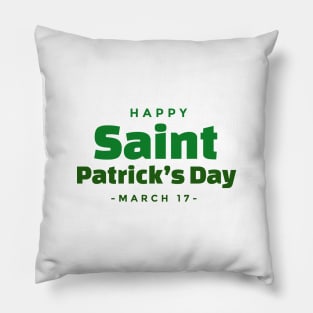 happy saint patricks day Pillow