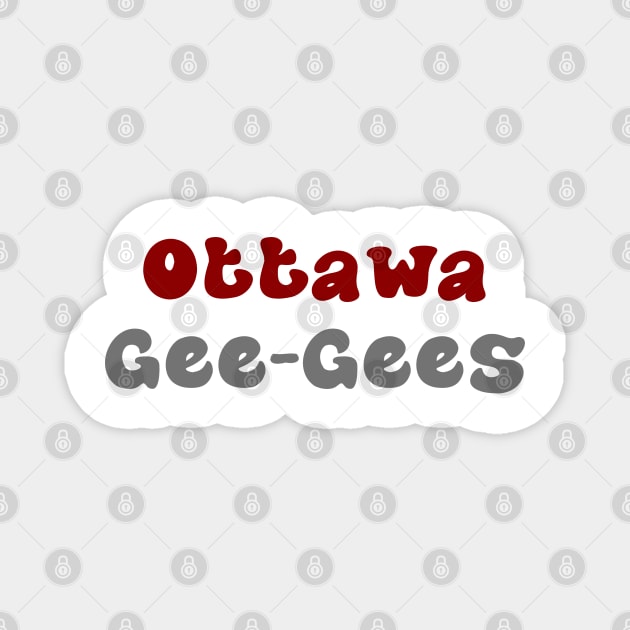 Ottawa Gee-Gees Magnet by stickersbyjori