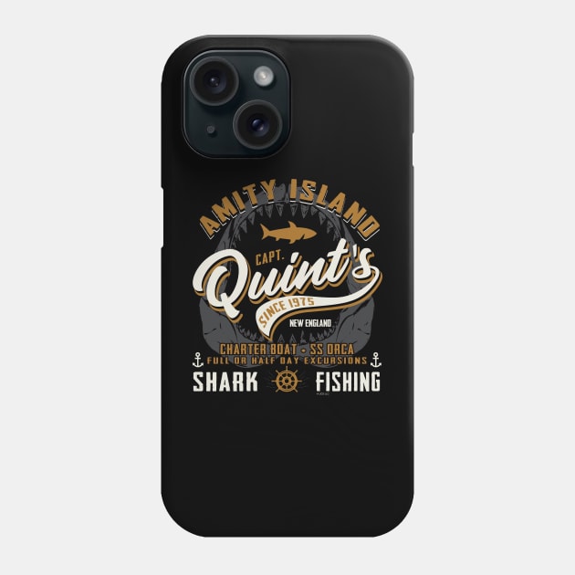 Quint's Shark Fishing Tours Phone Case by Alema Art