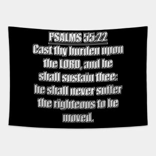 Psalms 55:22 King James Version (KJV) Tapestry