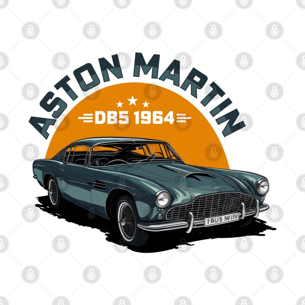 Aston Martin DB5 1964 Vintage Car by T-shirt US