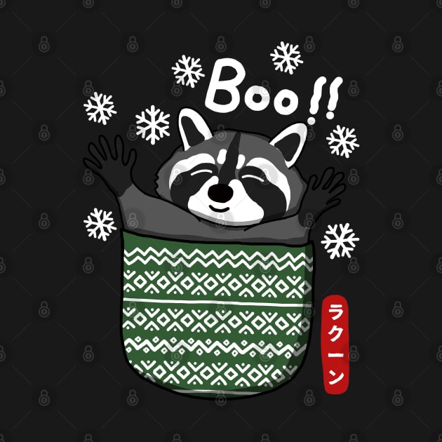 Funny Raccoon In Ugly Pocket by Luna Illustration