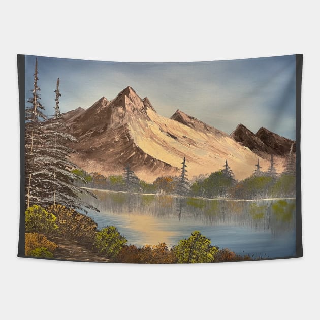 Cold Spring Day Bob Ross Painting Tapestry TeePublic