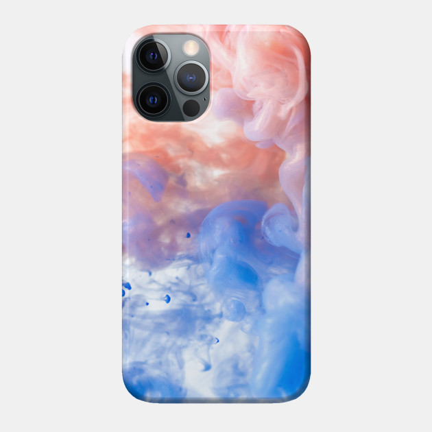 Pink & Blue Abstract Smoke - Smoke - Phone Case