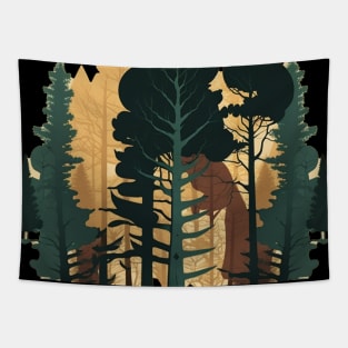 Forest Minimal Design, Adventure and Hiking Tapestry