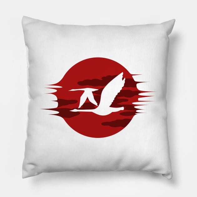 Flight - Red Pillow by WhiteRave