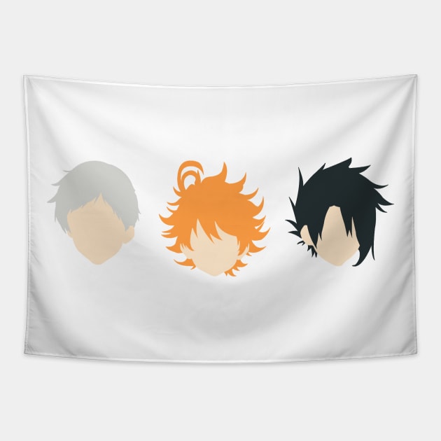 The promised neverland minimal characters Tapestry by ballooonfish