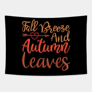 Fall Breeze and Autumn Leaves, colorful fall, autumn design Tapestry