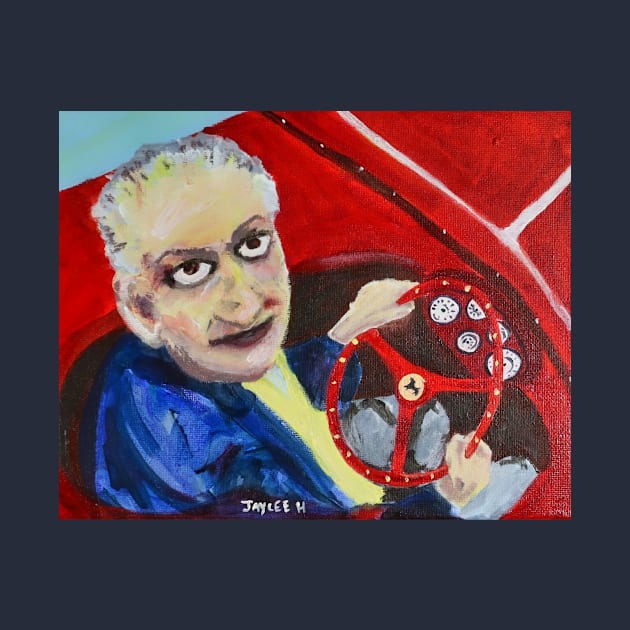 Enzo Ferrari in Acrylics by PB and Junk Arts