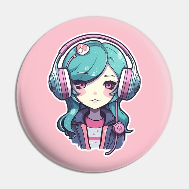 Cute headphone anime girl Pin by AestheticsArt81