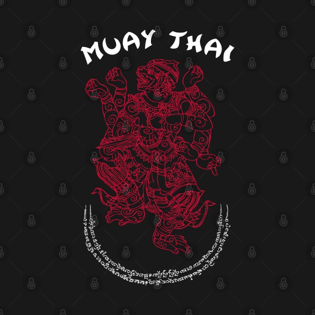 Muay Thai Hanuman Sak Yant Tattoo Kickboxing Thailand by VintCam