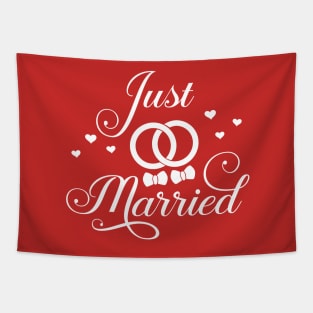 Just Married Gay Bi Pan Trans Queer LGBT Pride Tapestry