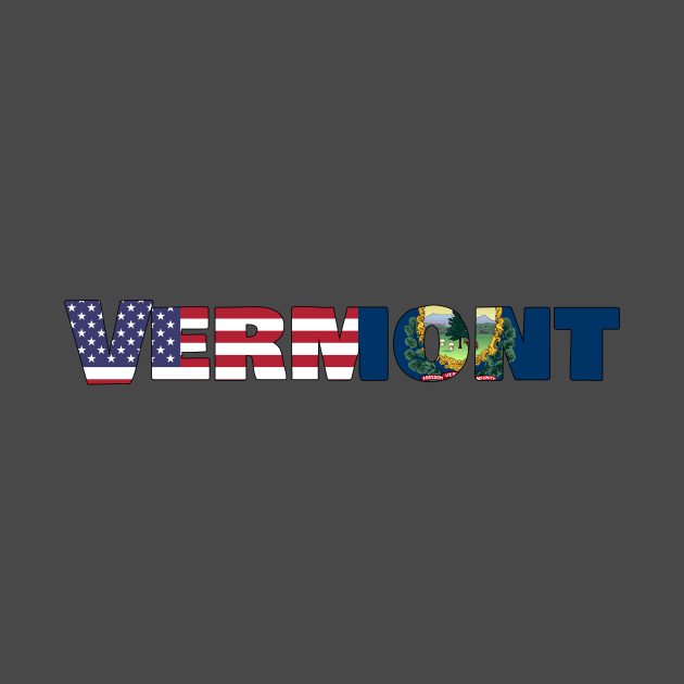 Vermont State Flag/ American Flag Logo by ElevenGraphics