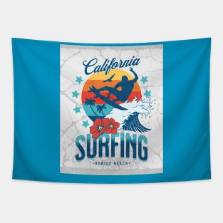 California Surfing - Palm Beach Tapestry