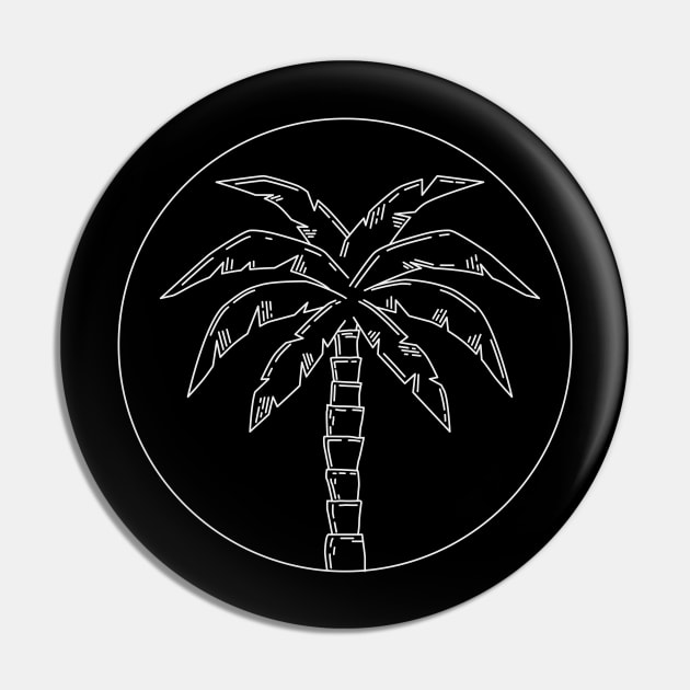 Palm Tree in a circle Pin by JDP Designs