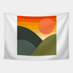 Minimalist Sunset Tapestry