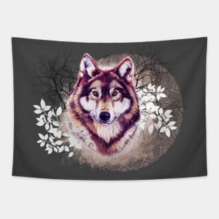 Wolf in winter Tapestry