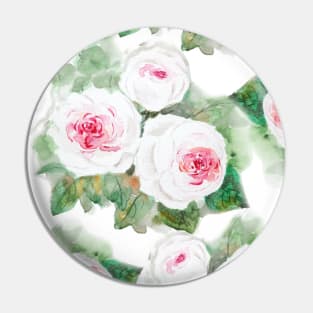 white and pink roses watercolor pattern Edit Pin