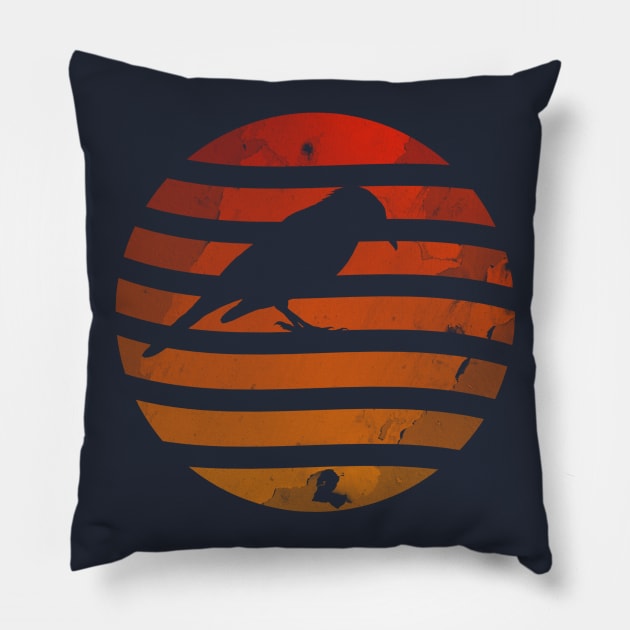 Love Birds - Sunrise - Sunset Pillow by ddtk