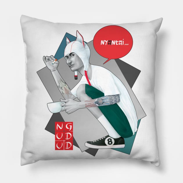 "ngudud" Pillow by dhodosinaga