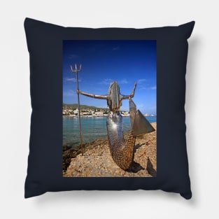 The Iron Mermaid of Spetses island Pillow