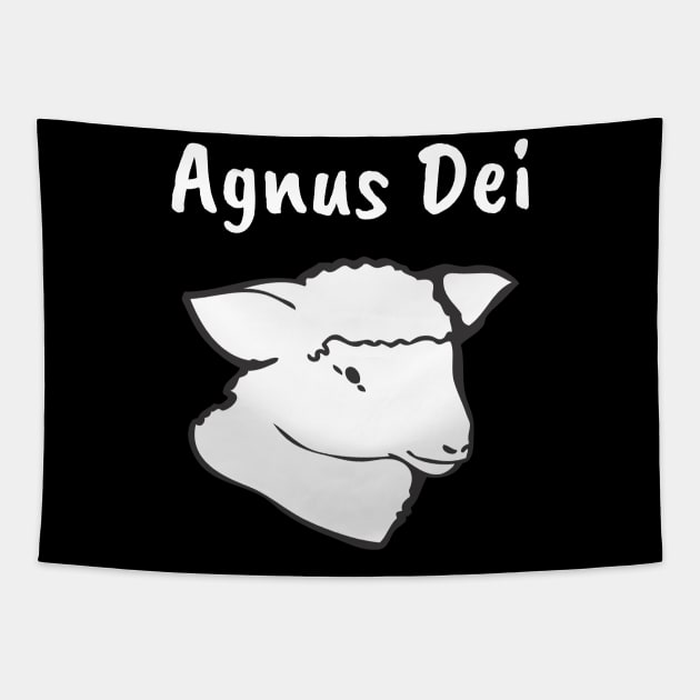 Agnus Dei Lamb of God Jesus Christ Tapestry by Foxxy Merch