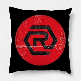 Red Sticker Logo Pillow