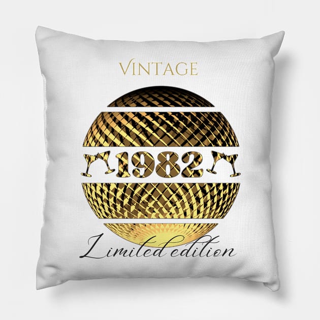 Vintage 1982 limited edition in gold Pillow by Bailamor