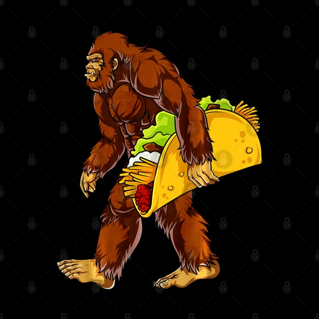 Bigfoot Carrying Taco Cinco de Mayo by CovidStore