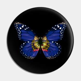 Vermont Flag Butterfly - Gift for Vermonter From Vermont VT Pin