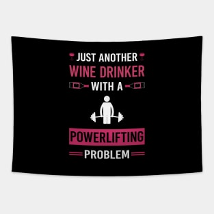 Wine Drinker Powerlifting Tapestry