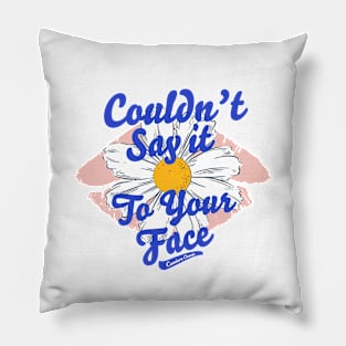 Vintage Retro Lips Flower 1 Pillow