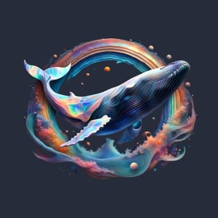 A whale swims in space T-Shirt