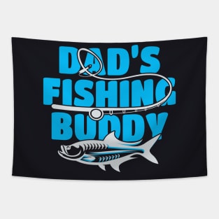 Dads Fishing Buddy Children Fisher Gift Tapestry