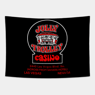 Vintage Jolly Trolley Casino Las Vegas Tapestry