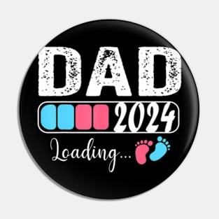 Dad 2024 Loading a Girl or a Boy Baby Pregnancy Announcement Pin