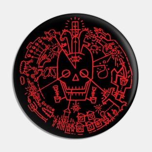 Cardboard Cowboy Resurrection Hieroglyph Red Pin