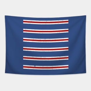 Rangers Red White Blue Bar Scarf Design Tapestry