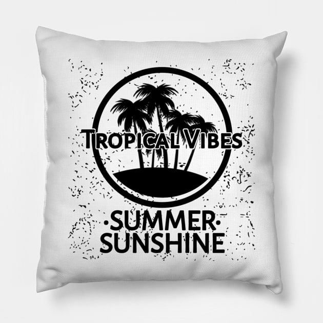 Tropical Vibes At Summer Sunshine Pillow by radeckari25