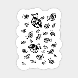 Fun fish design pattern Magnet