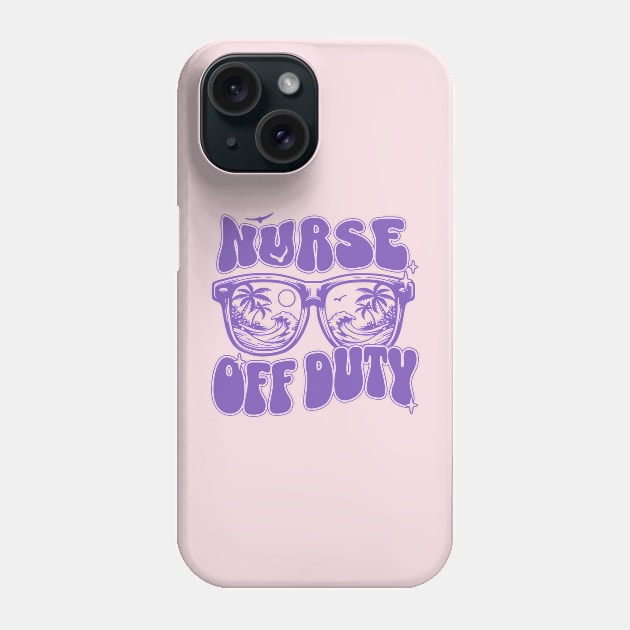 Nurse Off Duty Sunglasses Beach Sunset Palm trees - Summer Phone Case by OrangeMonkeyArt