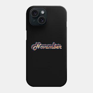 november - vintage retro 70s future b Phone Case