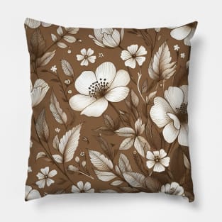 White Flowers Pillow