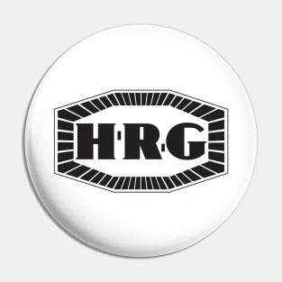 HRG Sports cars emblem - 1930's -1950's - classic black print Pin