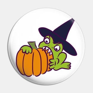 Witch Frog Chomp Pin