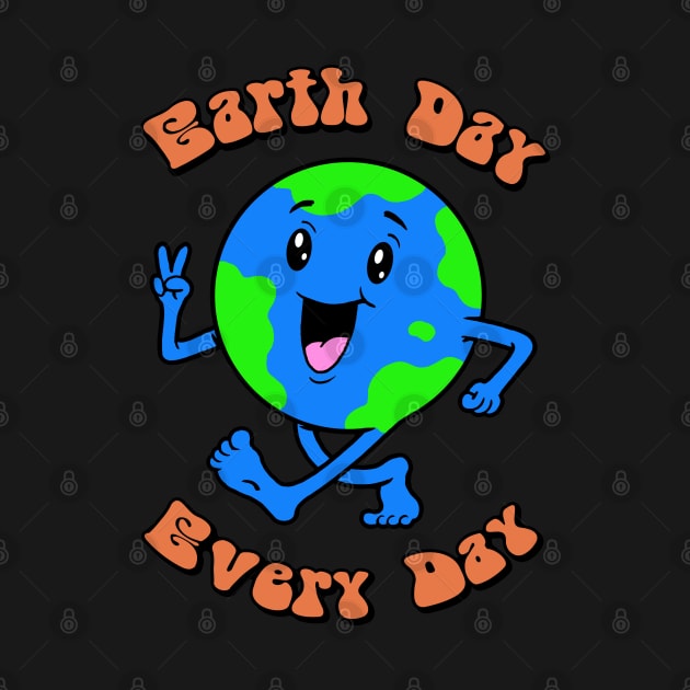 Earth Day Every Day! Back Print by Vincent Trinidad Art