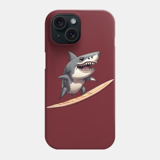 surfing shark Phone Case