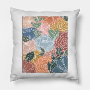 Painted Floral Pillow