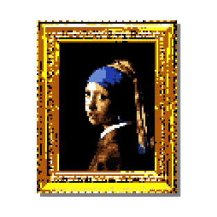 8-Bit Girl with a Pearl Earring T-Shirt